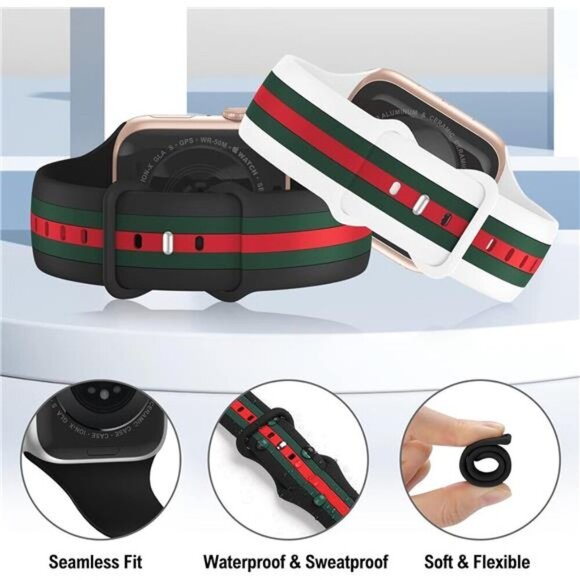 NEW Set of 2 Luxury Apple Watch Bands - Picture 2 of 5